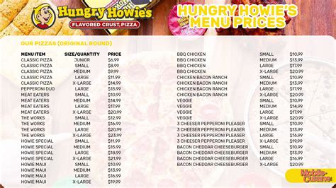 hungry howie's menu nutrition guide.